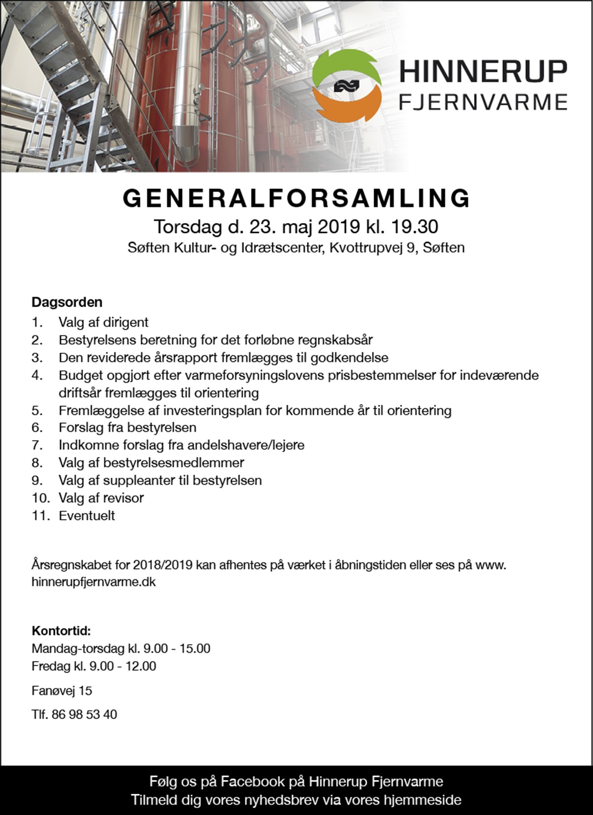 Hinnerup Fjernvarmevaerk Generalforsamling 2019 131X180